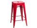 D2 Stołek barowy Paris 66cm czerwony inspirowany Tolix