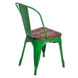 D2 Krzesło Paris Wood zielony sosna