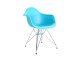 D2 Krzesło P018 PP ocean blue, chrom nogi