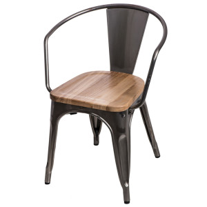 D2 Krzesło Paris Arms Wood metal jesion