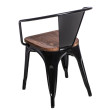 D2 Krzesło Paris Arms Wood czarny sosna