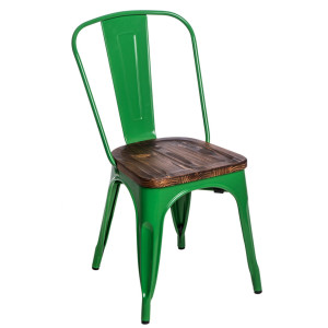 D2 Krzesło Paris Wood zielony sosna