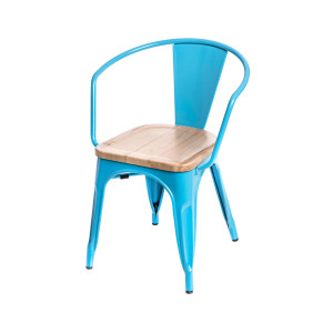 D2 Krzesło Paris Arms Wood niebieski jesion
