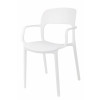 D2 Krzesło z podłokietnikami Flexi białe