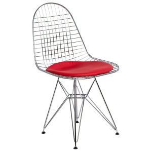 D2 Krzesło Net czerwona pojedyncza poduszka