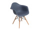D2 Krzesło P018W PP dark grey, drewniane nogi