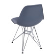 D2 Krzesło P016 PP dark grey, chromowane nogi