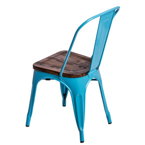 D2 Krzesło Paris Wood niebieski sosna