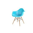 D2 Krzesło P018W PP ocean blue, drewniane nogi HF
