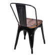 D2 Krzesło Paris Wood czarny sosna