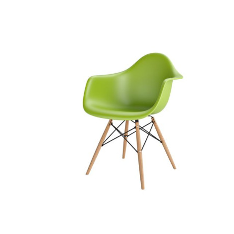 D2 Krzesło P018W PP zielony, drewniane nogi HF