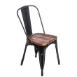 D2 Krzesło Paris Wood czarny sosna