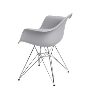 D2 Krzesło P018 PP light grey, chrom nogi HF