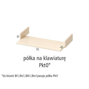 ANTRAX ALFATECH Półka na klawiaturę Pkt0