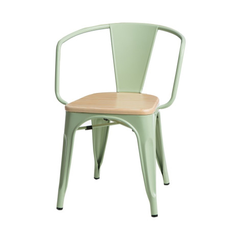 D2 Krzesło Paris Arms Wood zielony sosna