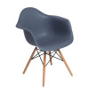 D2 Krzesło P018W PP dark grey, drewniane nogi