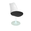 D2 Krzesło Tul białe/czarna poduszka