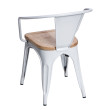 D2 Krzesło Paris Arms Wood biały jesion