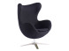 Fotel Jajo Soft wełna czarny JA-2704