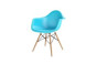 D2 Krzesło P018W PP ocean blue, drewniane nogi HF