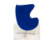 Fotel Jajo niebieski kaszmir 23 Premium