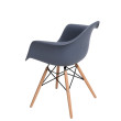 D2 Krzesło P018W PP dark grey, drewniane nogi