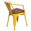 D2 Krzesło Paris Arms Wood żółty sosna