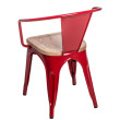 D2 Krzesło Paris Arms Wood czerwony jesion