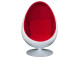 D2 Fotel Ovalia Chair biało czerowny