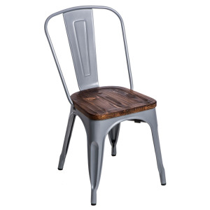D2 Krzesło Paris Wood srebrny sosna