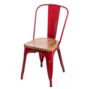 D2 Krzesło Paris Wood czerwony jesion