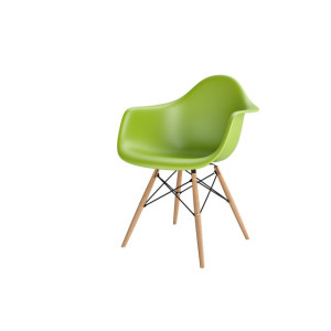 D2 Krzesło P018W PP zielony, drewniane nogi HF