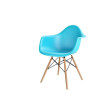D2 Krzesło P018W PP ocean blue, drewniane nogi HF
