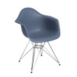 D2 Krzesło P018 PP dark grey, chrom nogi HF