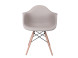 D2 Krzesło P018W PP mild grey, drewniane nogi