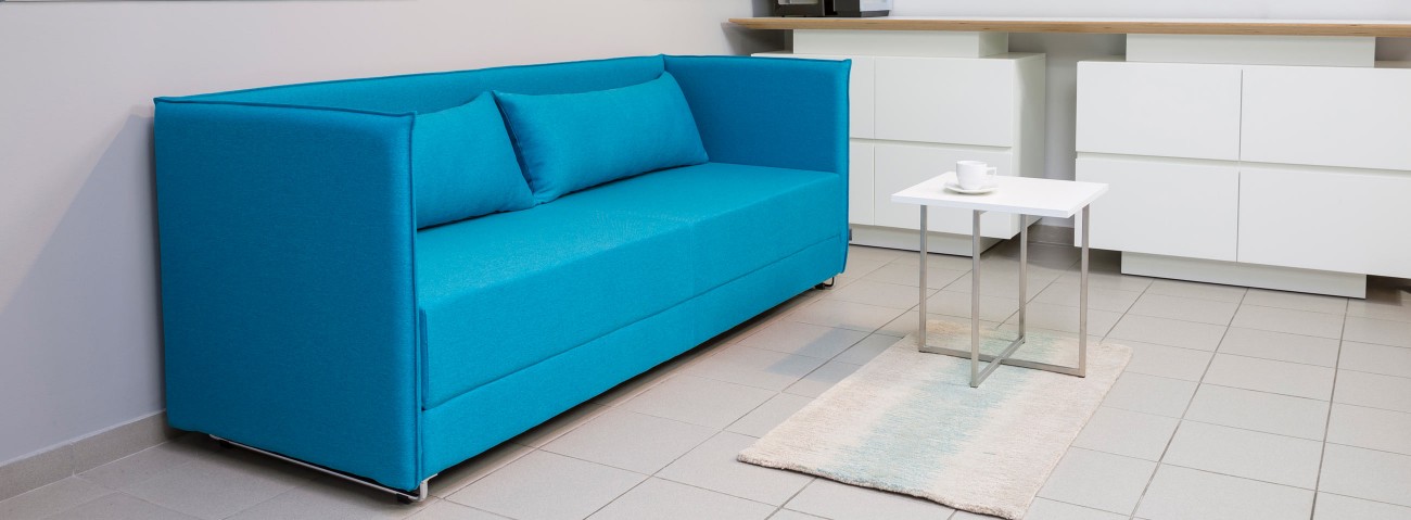 Niebieska sofa do spania - rozkładana Kleiber Energy